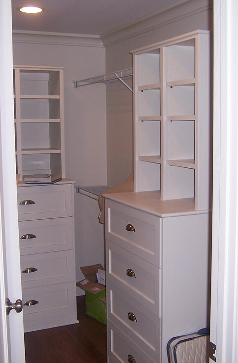 Closet Cabinet Drawers and Shelves