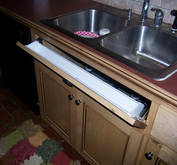 Kitchen Cabinets Sink Flip Out Drawer