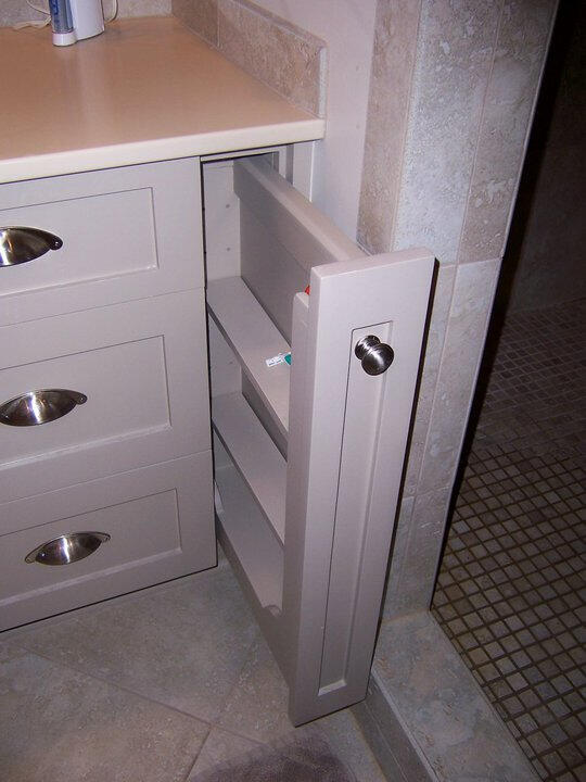 Bathroom Cabinet Vertical Pull Out Shelf